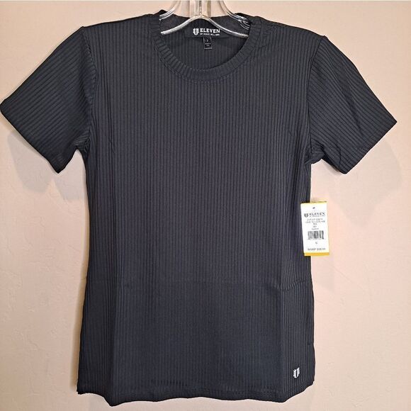 EleVen by Venus Williams Tops - EleVen by Venus Williams Love to Love Ribbed Tee Black Size Small